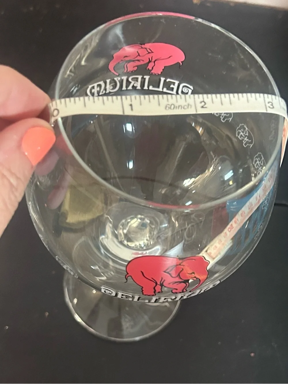 Pair Delirium Tremens Pink Elephant Belgian Beer Goblets Twisted Stem Glasses